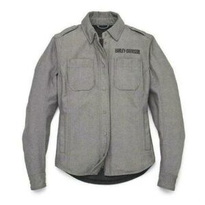 Harley-Davidson Women's Operative Riding Shirt Jacket - Gray - NWOT